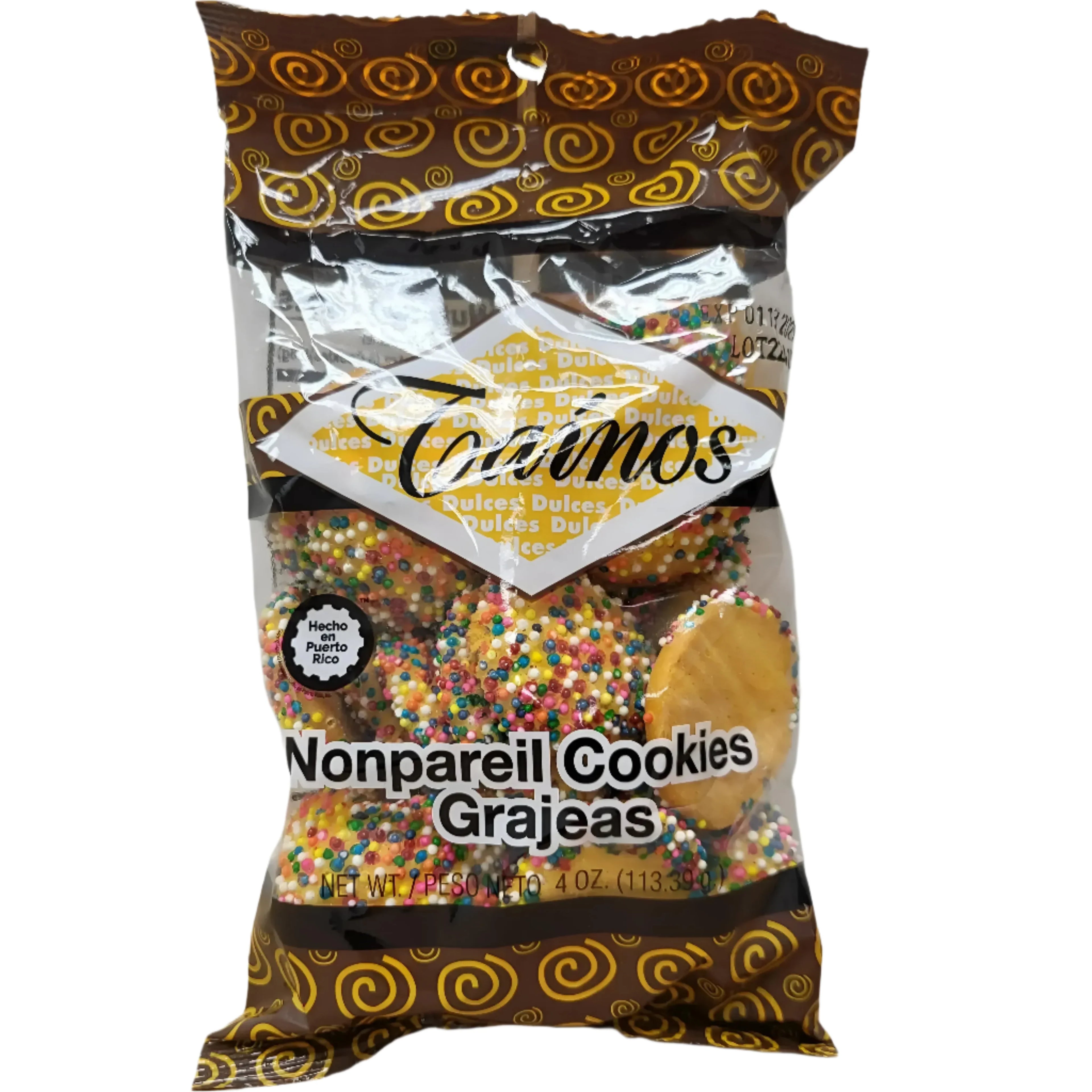 Tainos Grajeas (Nonpareil Cookies) 30ct case