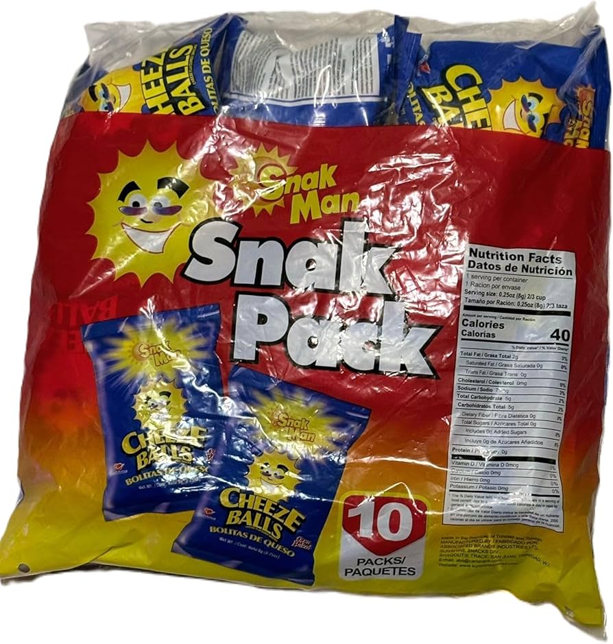 SnackMan Cheese Balls 10ct case